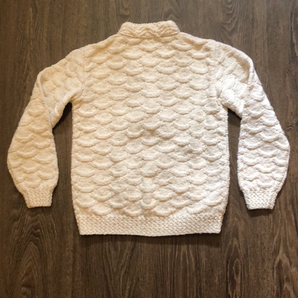 Vintage Hand Knit Zip Up Sweater - Picture 5 of 12